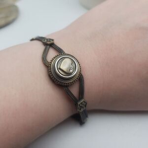 Antique Sterling bullet sweetheart bracelet B0208